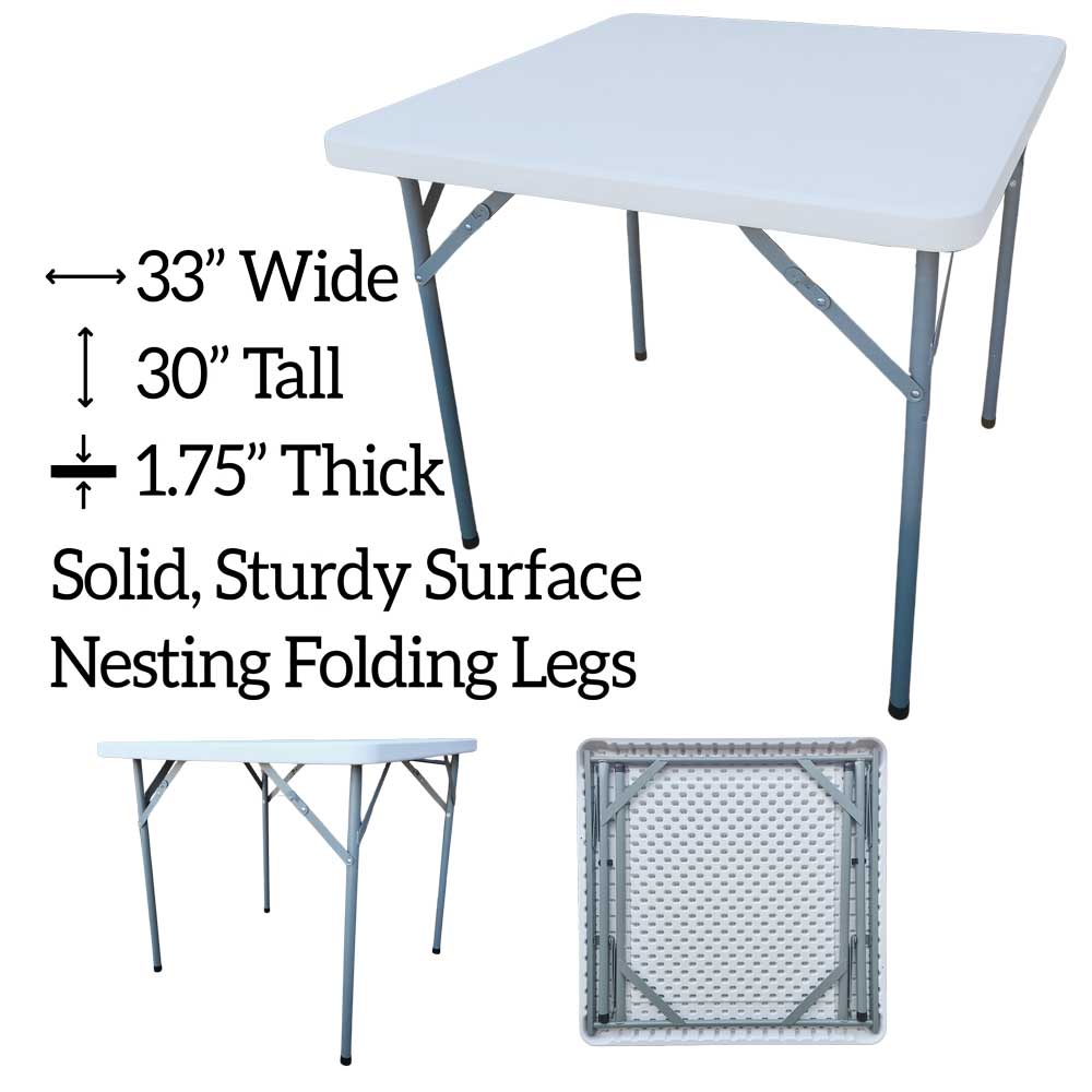 Folding Game Table, Square