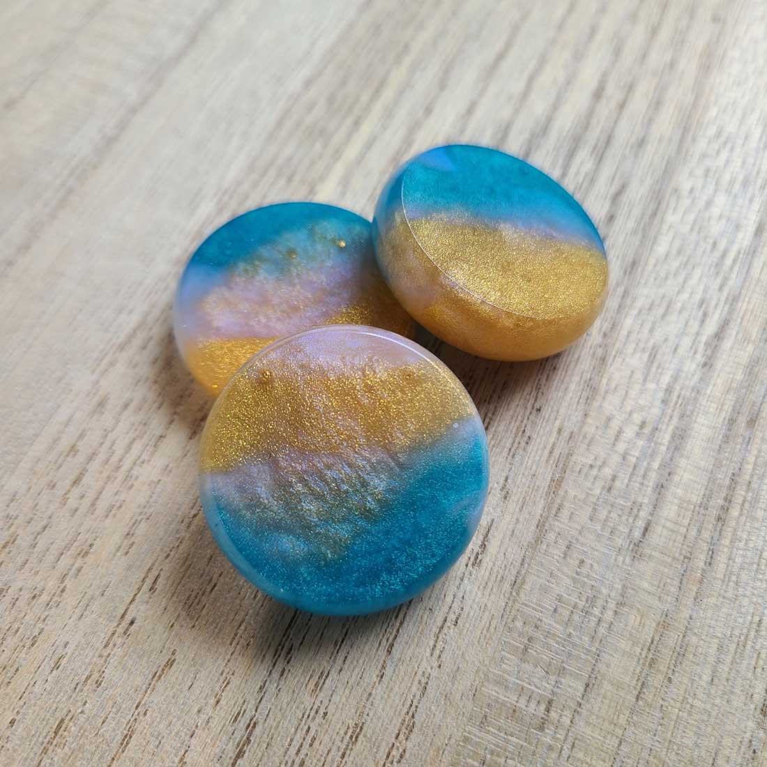 Resin Crokinole Discs, Beachy