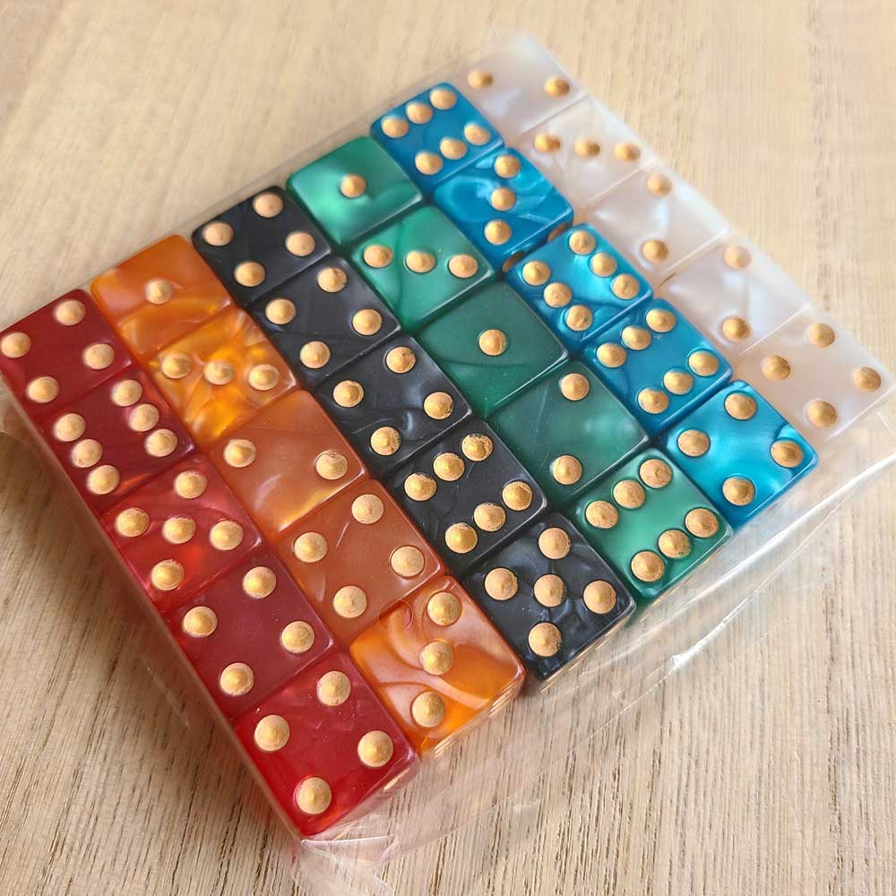 6 Player Dice Sets, Solid Color, JamSumo Alternate / Replacement