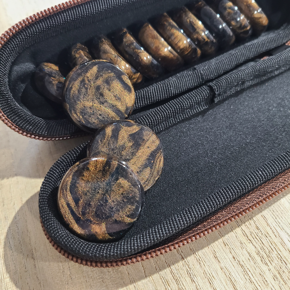 brown black crokinole discs