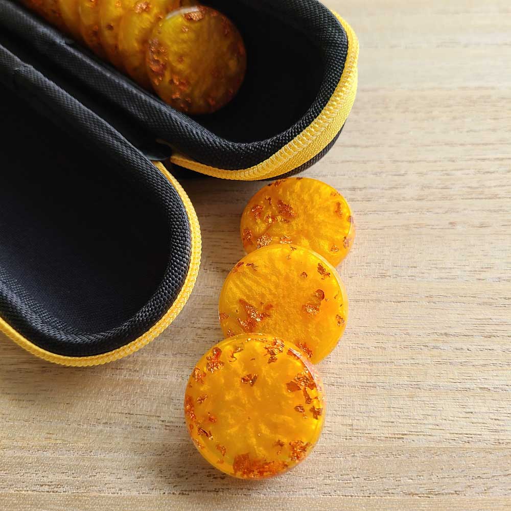 Resin Crokinole Discs, Gilded