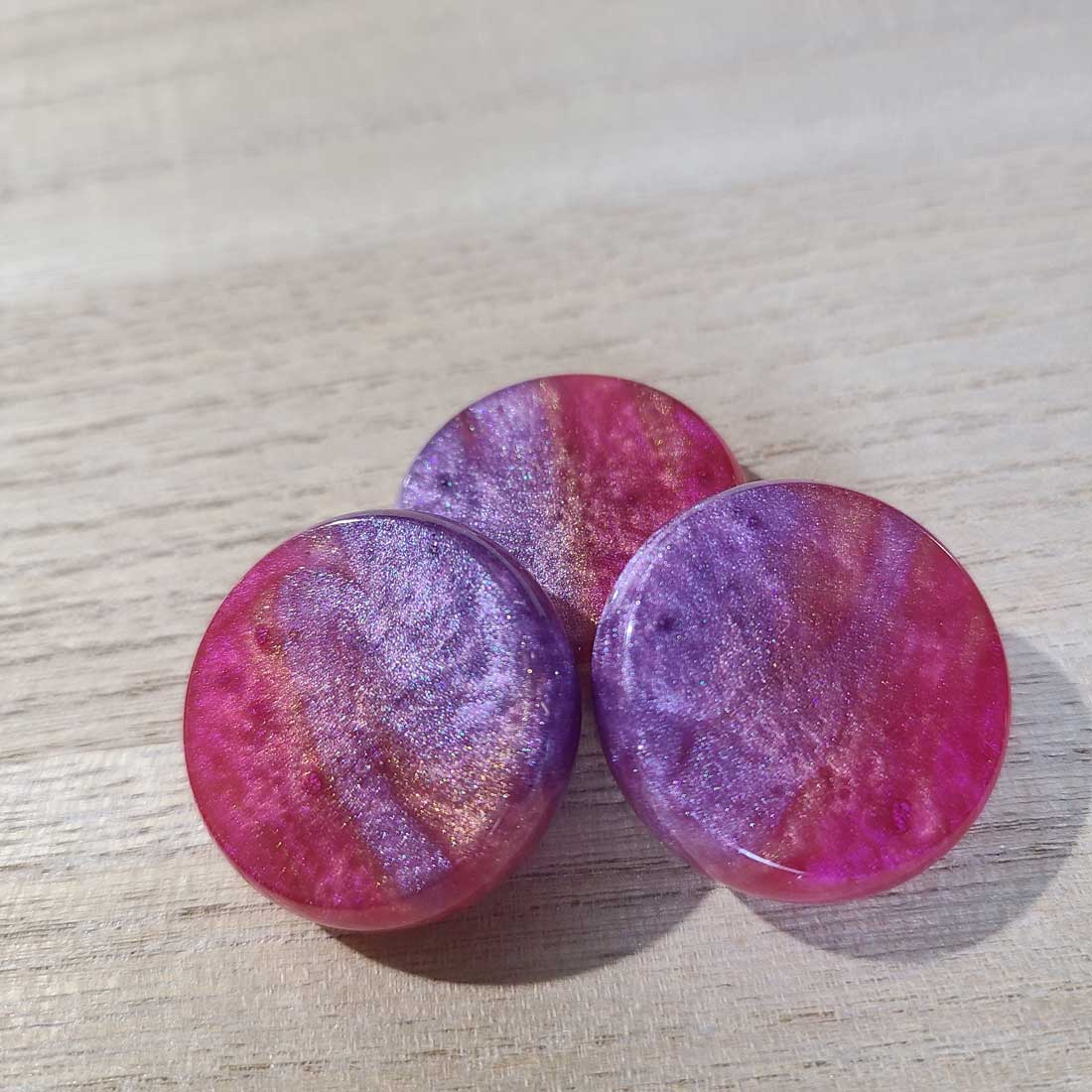 Resin Crokinole Discs, Fuchsia