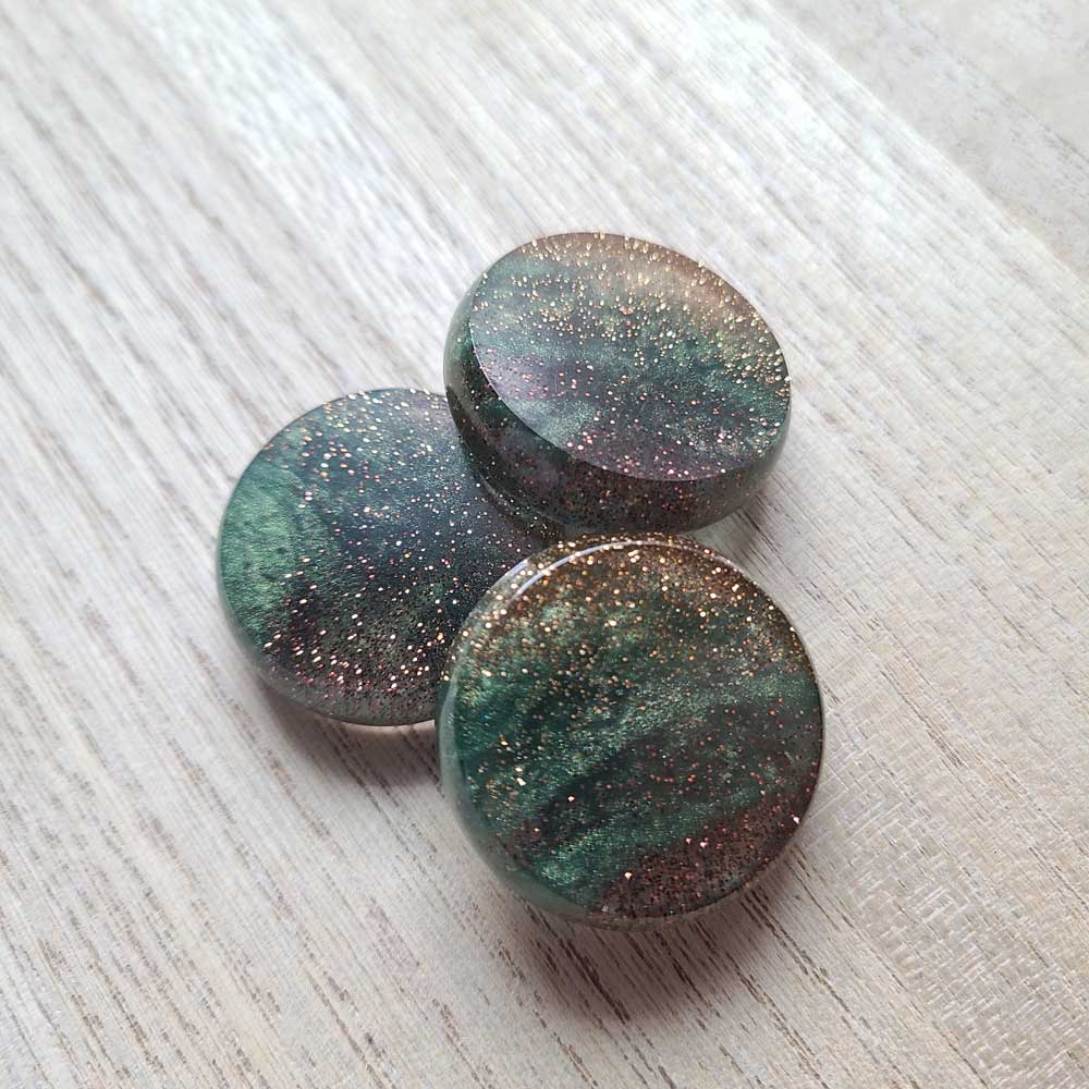 Resin Crokinole Discs, Woodland