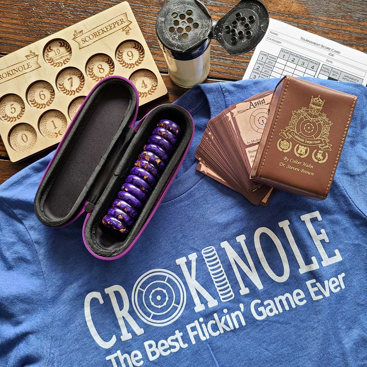 Crokinole Game Accessories and Apparel