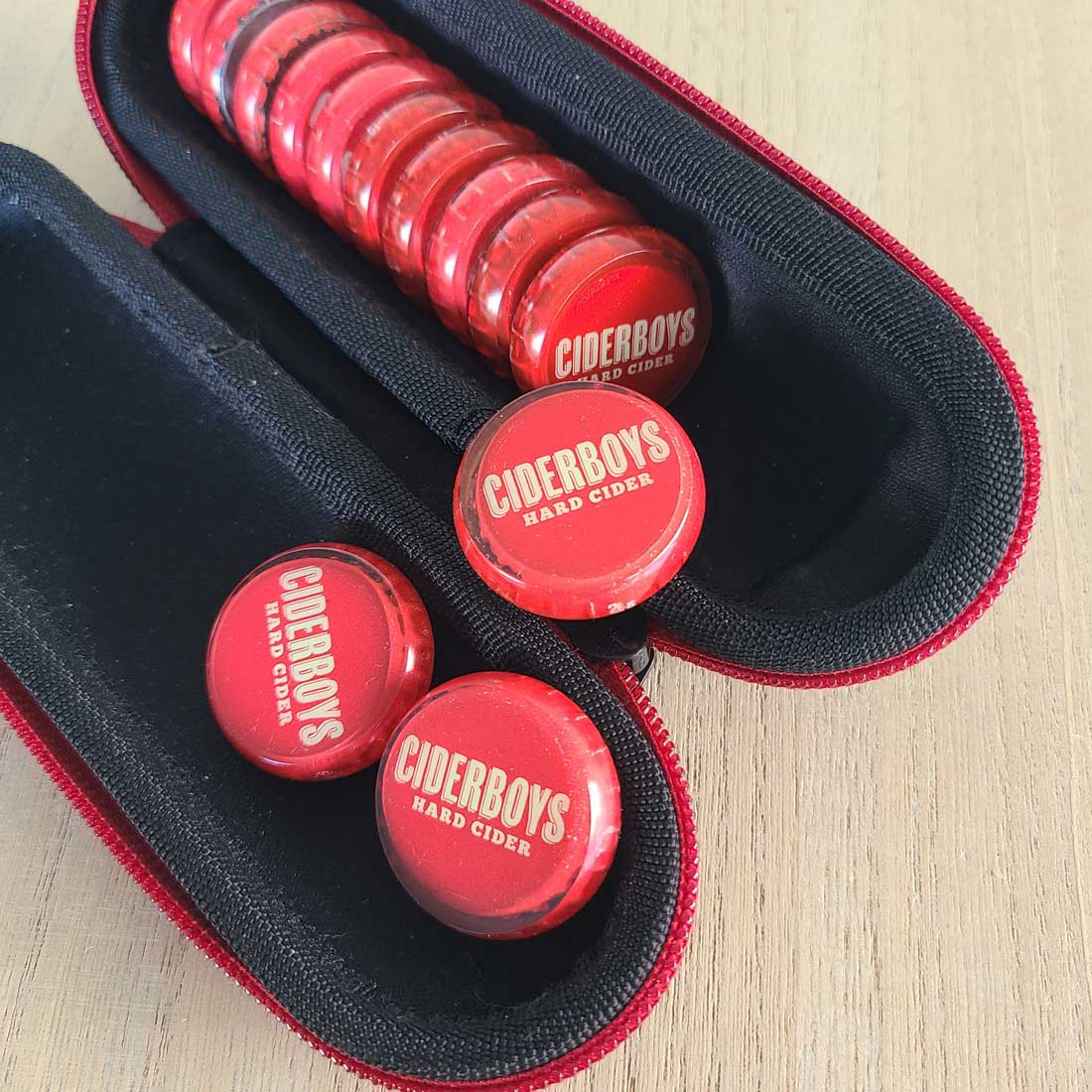 Bottle Cap Resin Crokinole Discs, Brand Sets