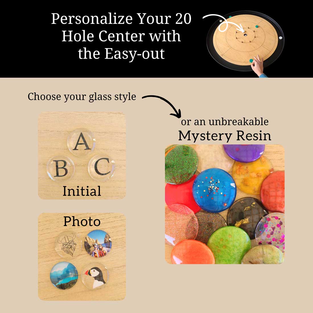 Custom Easy Out 20 Hole Center