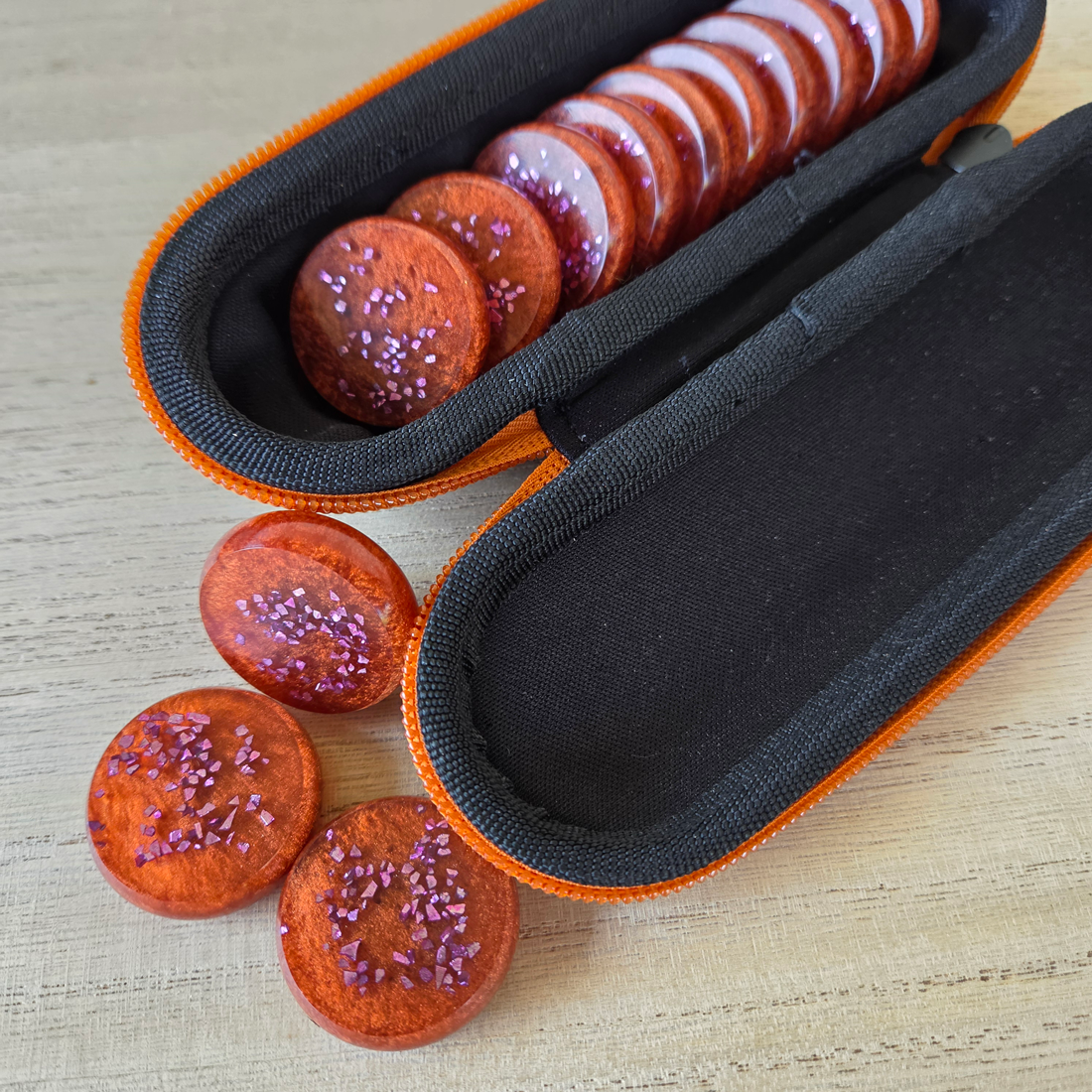 Resin Crokinole Discs, Geode
