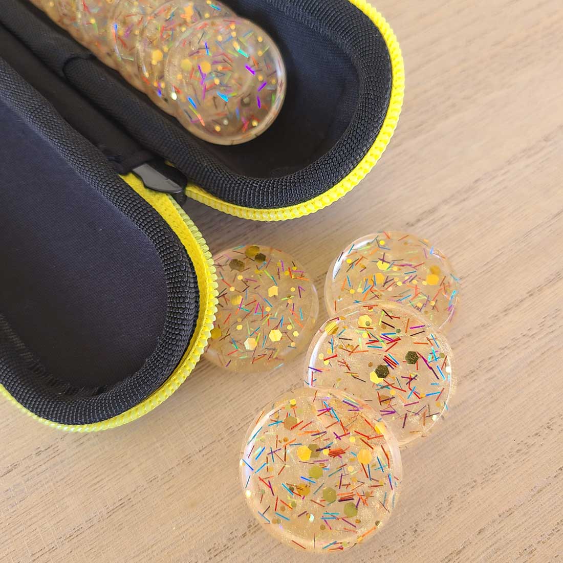 Resin Crokinole Discs, Holidaze