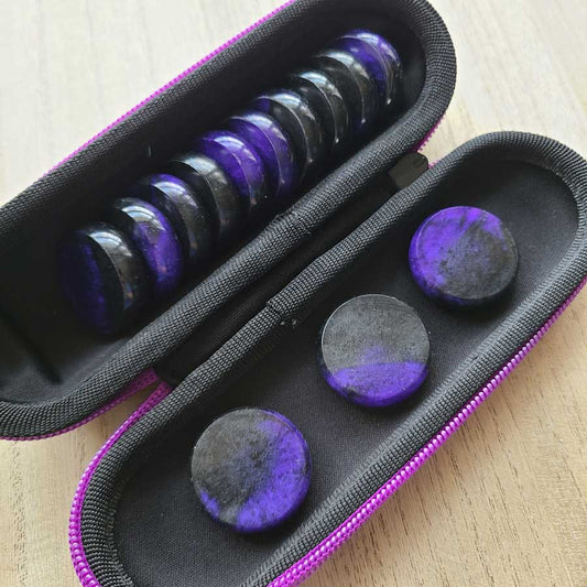 Crokinole Accessories - Resin Crokinole Discs, Purple Night