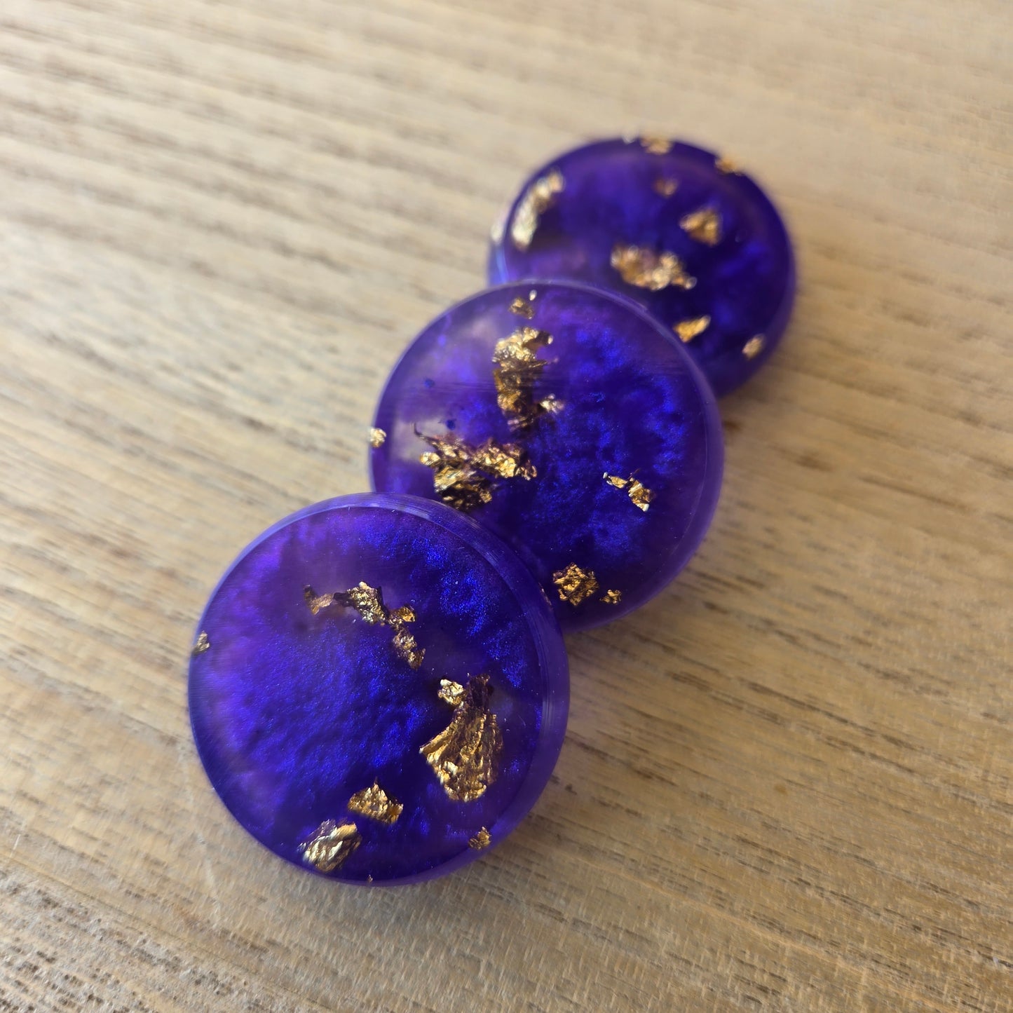 Resin Crokinole Discs, Gilded