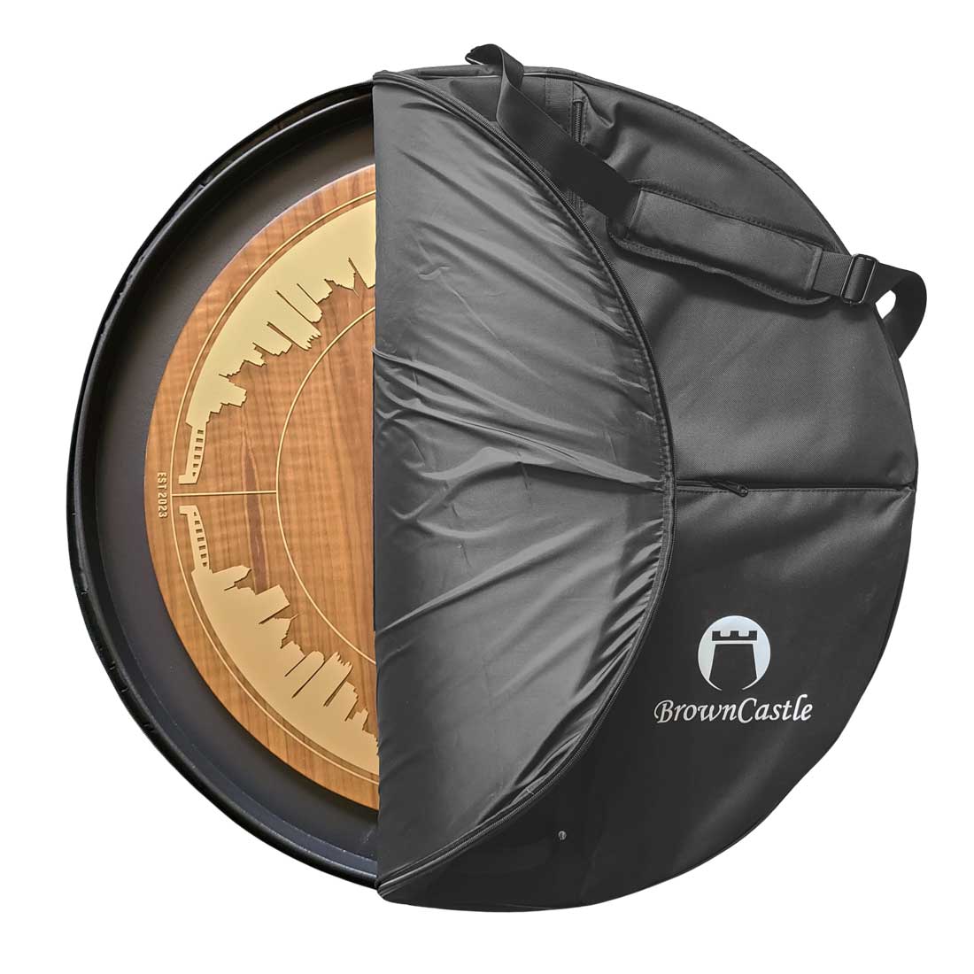 Crokinole Accessories - Padded Crokinole Board Carry Case- Round Rail Size