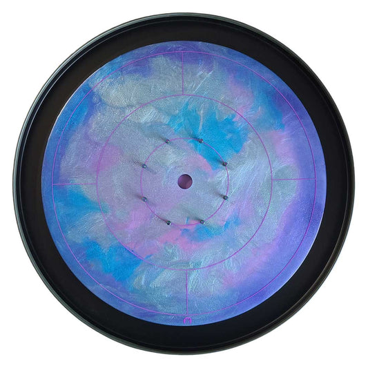 purple and blue crokinole
