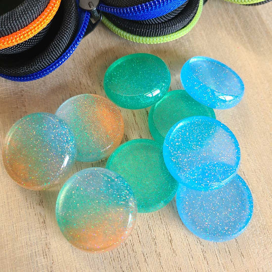 Resin Crokinole Discs, Sunshine & Summertime