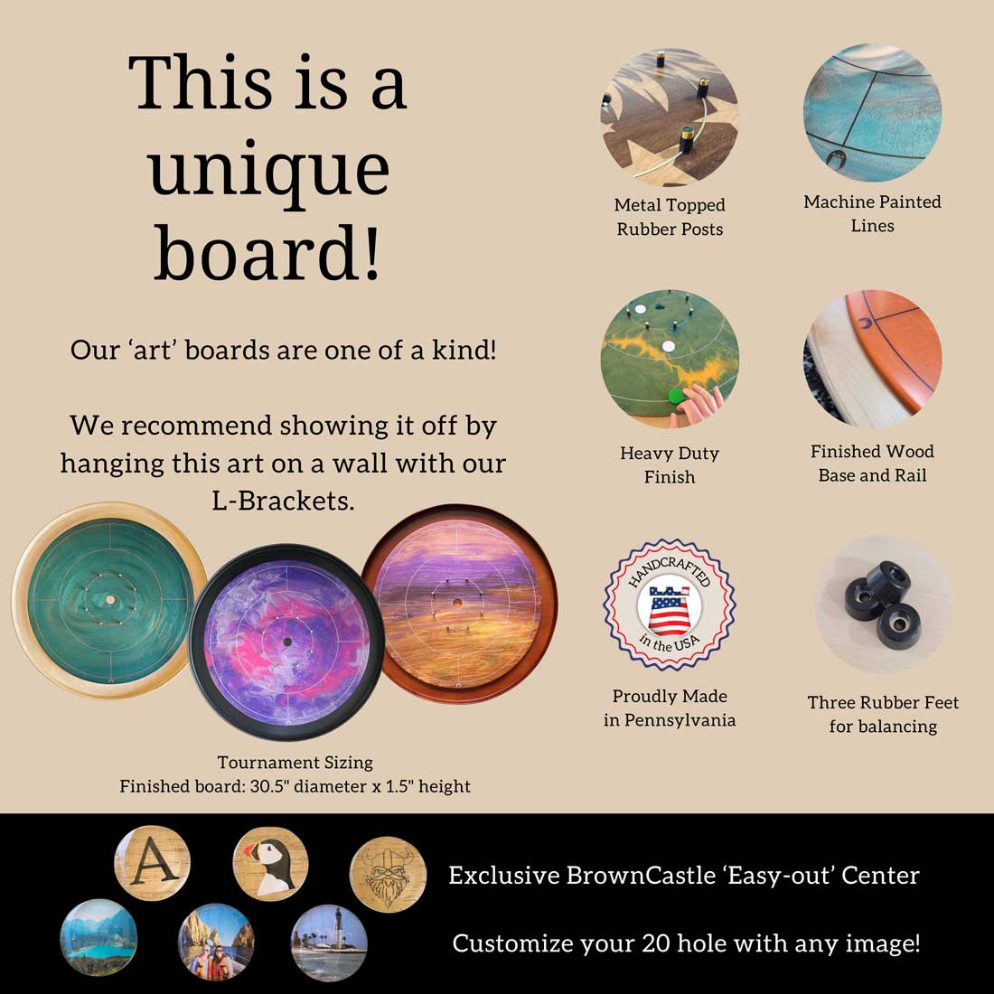 wooden traditional crokinole