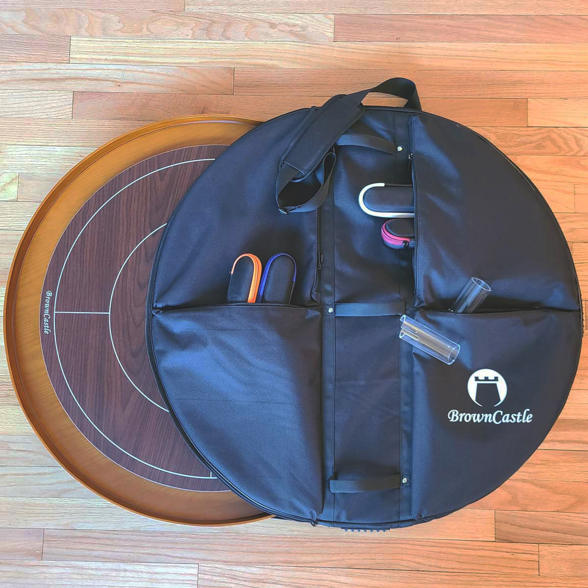 Padded Crokinole Board Carry Case- Round Rail Size