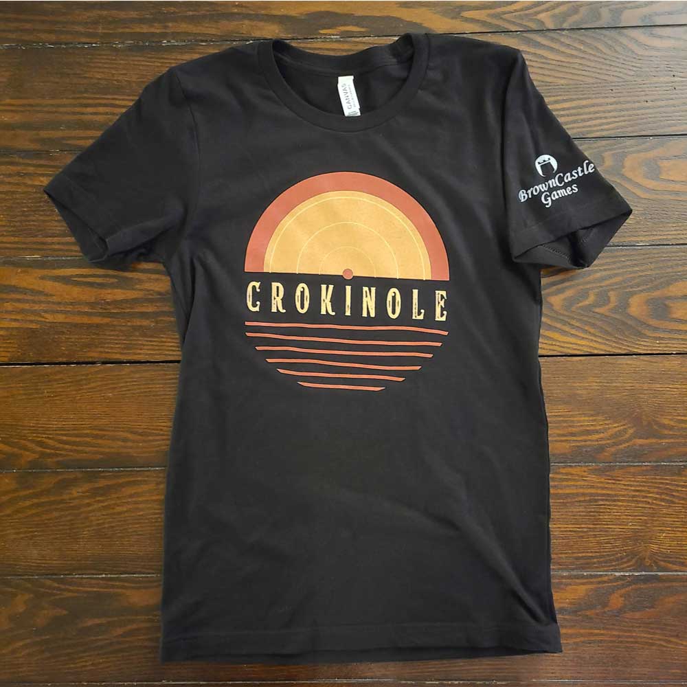 Crokinole Shirt, Retro Sunset