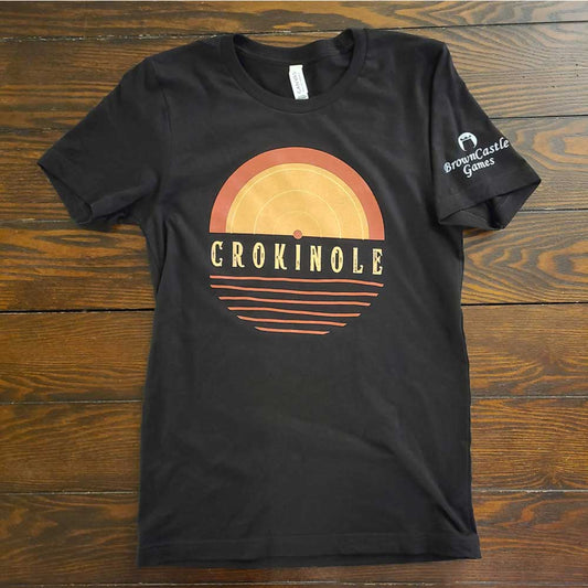 Crokinole Shirt, Retro Sunset